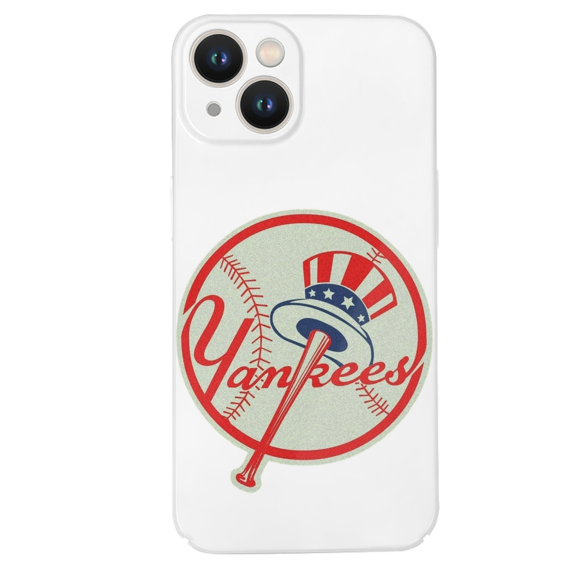 New York Yankees Logo IPhone 14 Series Full-Cover Hard Case – Shockproof With Raised Camera Protection – Precise Cutouts, Wireless Charging Compatible – Durable, Anti-Yellowing, Easy To Clean